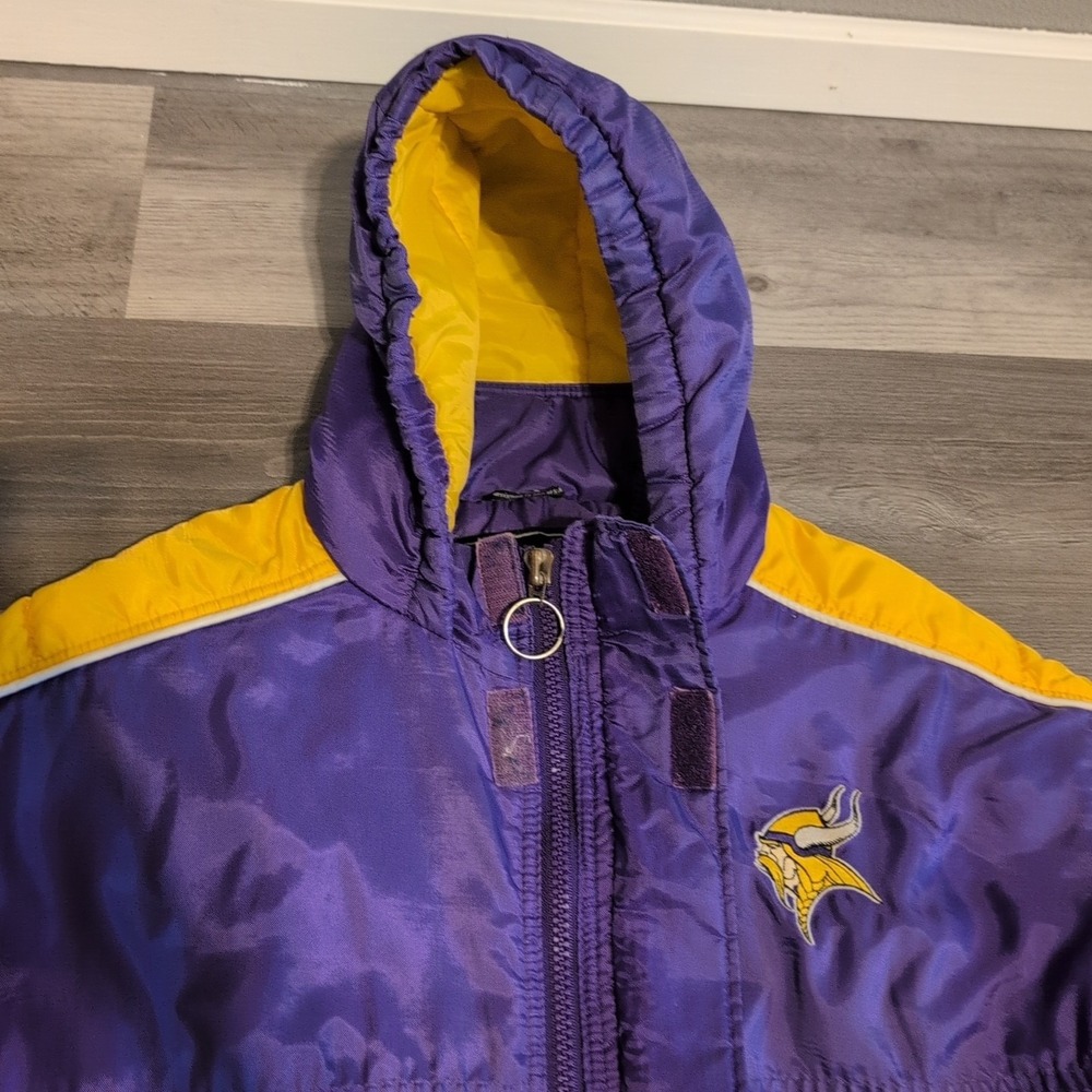 Minnesota‎ Vikings NFL Vintage Starter Jacket Full Zip Winter Coat Size XL Rare - Picture 10 of 16